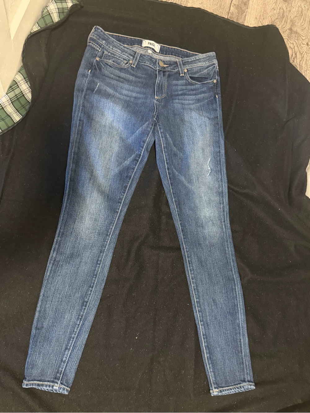 PAIGE Women's Medium Blue Skinny Jeans - Faded Indigo Wash